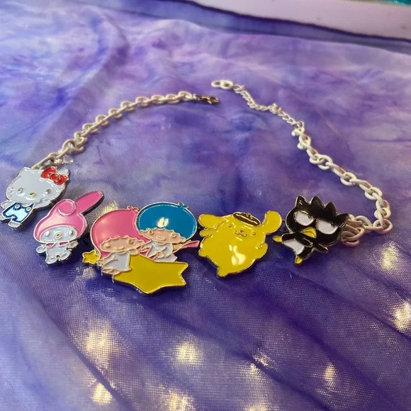 Sanrio Hello Kitty Enamel Pendants Maximalist Statement Necklace Women’s Adult - Picture 4 of 6